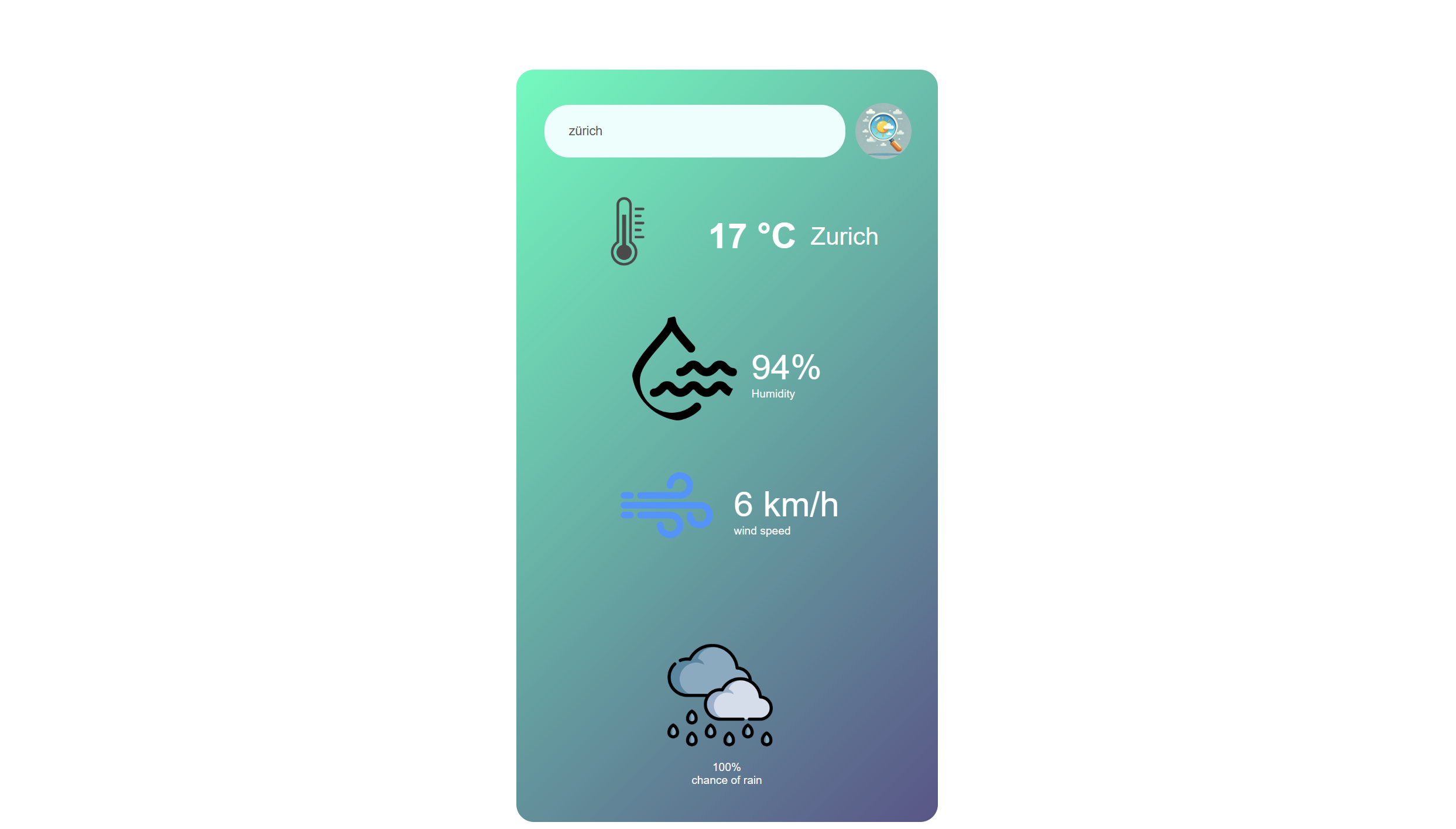 Wetter Webseite